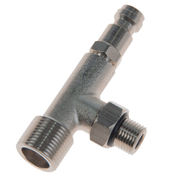 T Fitting for Multiflex OC-115U cylinder - 9/16" w. vent screw