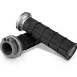 ODI Street V-TWIN Lock-On HART-LUCK Full-Waffle BLACK/Gunmetal/grey