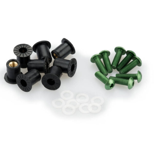 Puig Screw Kit whit silentblocks C/Green