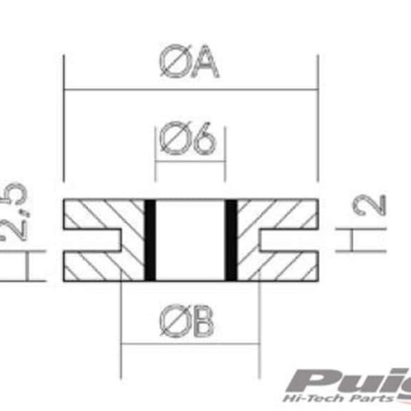 Puig Silenblock Rubber Dim. 22Mm.(25Pcs.)