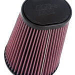 K&N Universal Clamp-On Air Filter 4-1/2"Flg 5-7/8"B 3-1/4" X 4-1/2"T 8"H