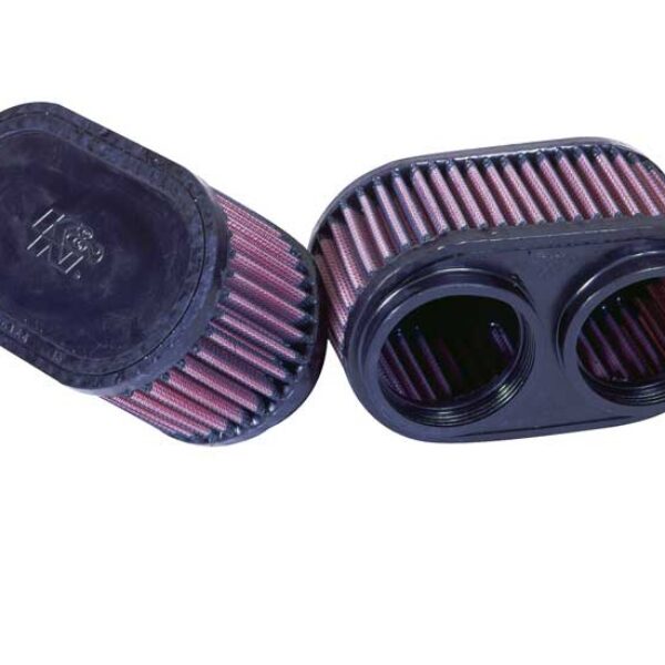 K&N Universal Clamp-On Air Filter 2-3/8"Dual Flg Gsxr Oval (2 Per Box)
