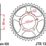 JT Rear Sprocket ZBK - Black Zinc JTR1330.45ZBK