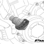 Puig Pair Footrest Fixation Passenger Srv850 C/Neg(P14)