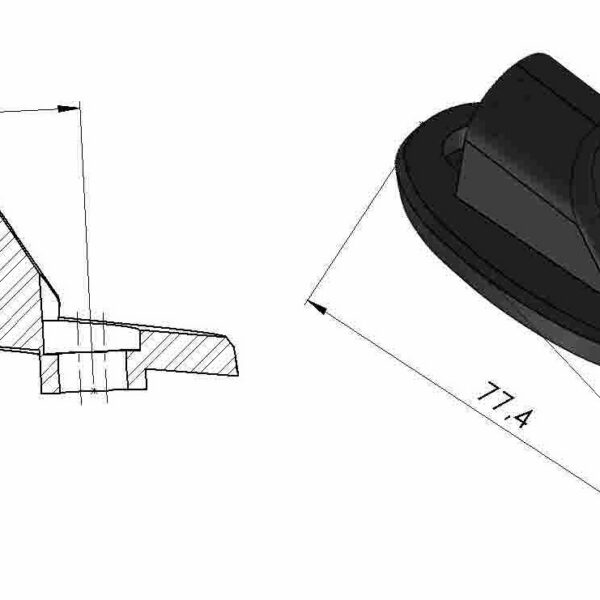 Puig Adapter Left Rear Mirror Gti Honda Cbr1000Rr/Sp/S