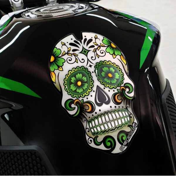 Puig Tank Pad Skull C/Green