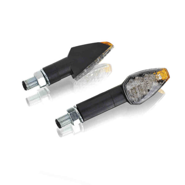 Puig Turn Light Peak Short Black Leds Homologated