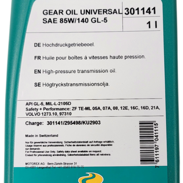 Motorex Gear Oil Universal 85W/140 1L (12)