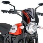 Puig Windshield Retrovision Scrambler 15-17 Black/Ds
