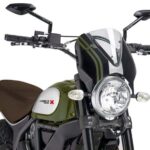 Puig Windshield Retrovision Scrambler 15-18 Black/Cl