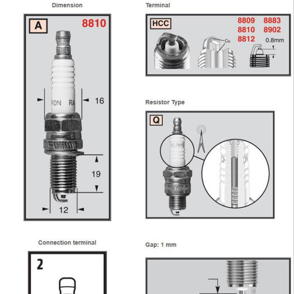 Champion Sparkplug 8810 Powersport