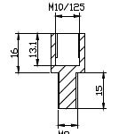 Puig Adapter Rear Mirror Hi-Tech M10 To M8 Ducati