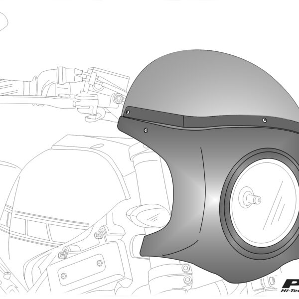 Puig Supports Univ. Semifairing Diam.180Mm C/Black