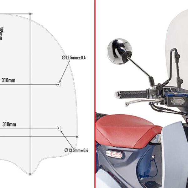 Givi Specific fitting kit for 1168A Honda Super Cub C125 (18)