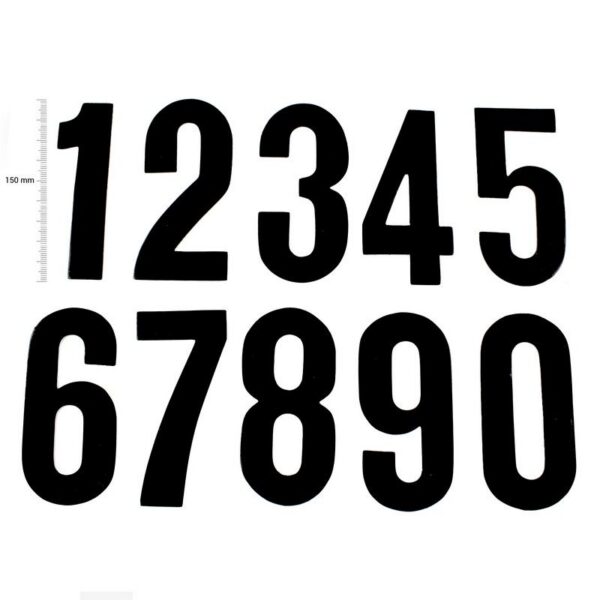 TMV Digits 150mm Black '0' (20pcs)
