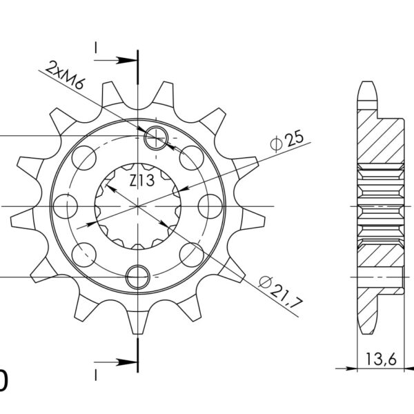 Supersprox Front sprocket 1307.14