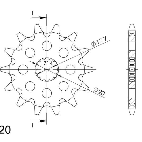 Supersprox Front sprocket 564.14