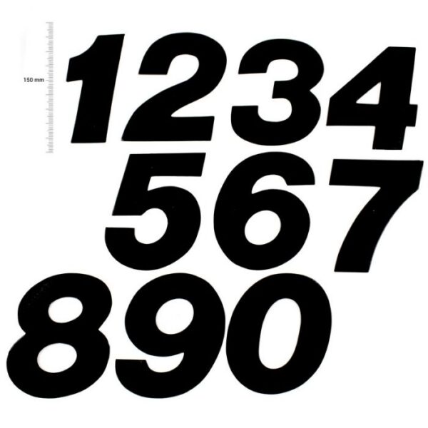 TMV MX Digits 150mm Black '0' (3pcs)