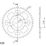 Supersprox Alu Rear sprocket HO CBR125 11- Red 44