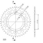 Supersprox Alu Rear sprocket HO/YA Black 41