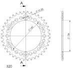 Supersprox Alu Rear sprocket HO Red 42