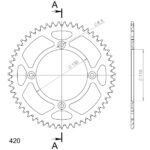Supersprox Rear Sprocket Alu RAL-209:55 Black
