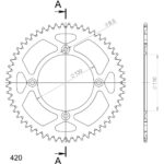 Supersprox Rear Sprocket Alu RAL-209:56 Black
