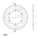 Supersprox Alu Rear sprocket KA KX125/250/450