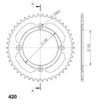 Supersprox Rear Sprocket Alu RAL-6622:46 Blue