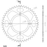 Supersprox Rear Sprocket Alu RAL-720:48 Black