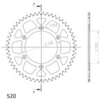 Supersprox Alu Rear sprocket KTM/Husqv./Husab. Orange 52