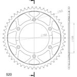Supersprox Rear Sprocket Steel RFE-8000:50