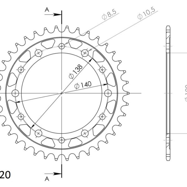 Supersprox / JT Rear sprocket 1220/846-2.38