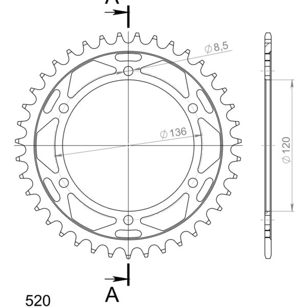 Supersprox / JT Rear sprocket 846.39