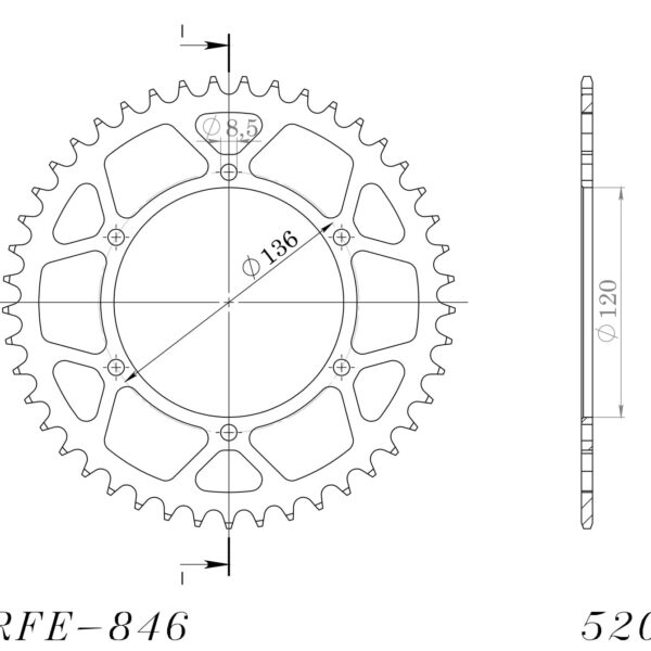 Supersprox Rear sprocket 846.41