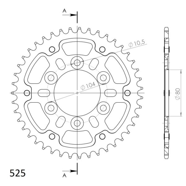 Supersprox Stealth Rear sprocket Green