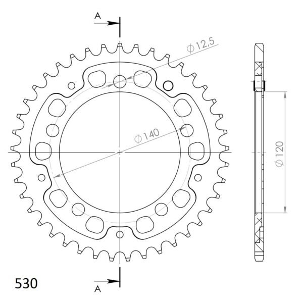 Supersprox Stealth Rear sprocket Red