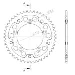 Supersprox Stealth Rear sprocket KTM SX65 46