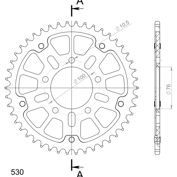 Supersprox Stealth Rear sprocket Gold