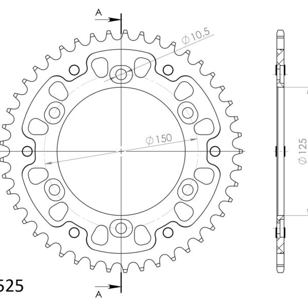 Supersprox Stealth Rear sprocket Orange