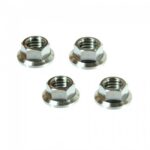 Scar 4 x Titanium HEX HEAD FLANGE NUT M8 - titanium Gr5-Ti