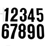 TMV Digits 200mm Black '8' (20pcs)