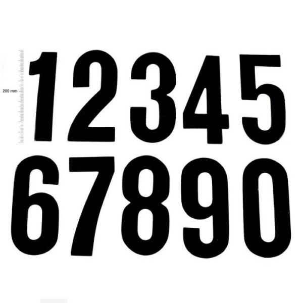 TMV Digits 200mm Black '8' (20pcs)