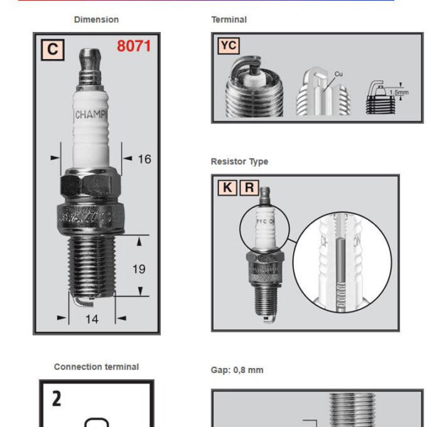 Champion Sparkplug RC14YC