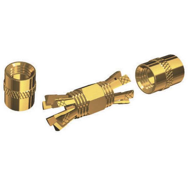 Centerpin solderless PL258 splice connector for RG8X or RG58/AU cable