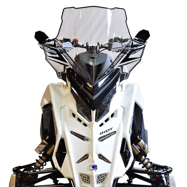 Powermadd Windshield Polaris Matryx Tall (20") Clear w/Black Graphics