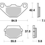 Sbs Brakepads Sintered rear