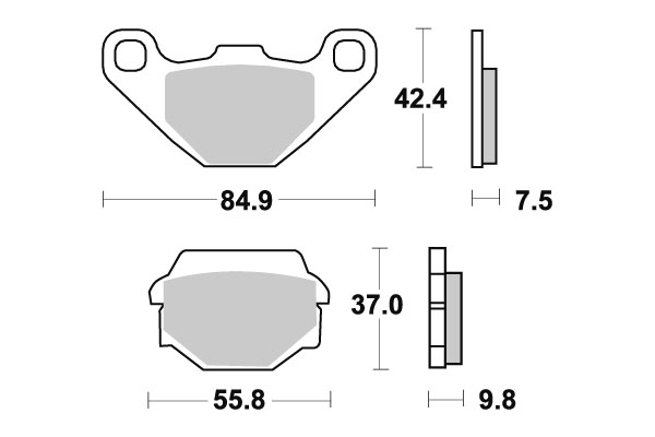 Sbs Brakepads Sintered rear