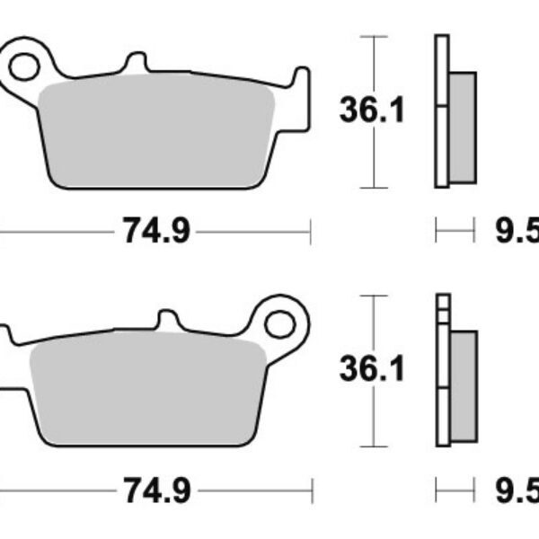Sbs Brakepads Carbon Silver