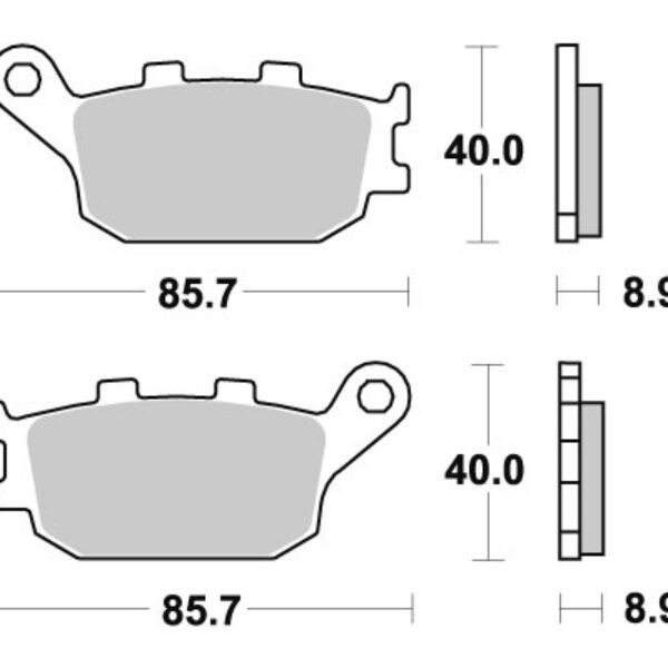 Sbs Brakepads Sintered rear